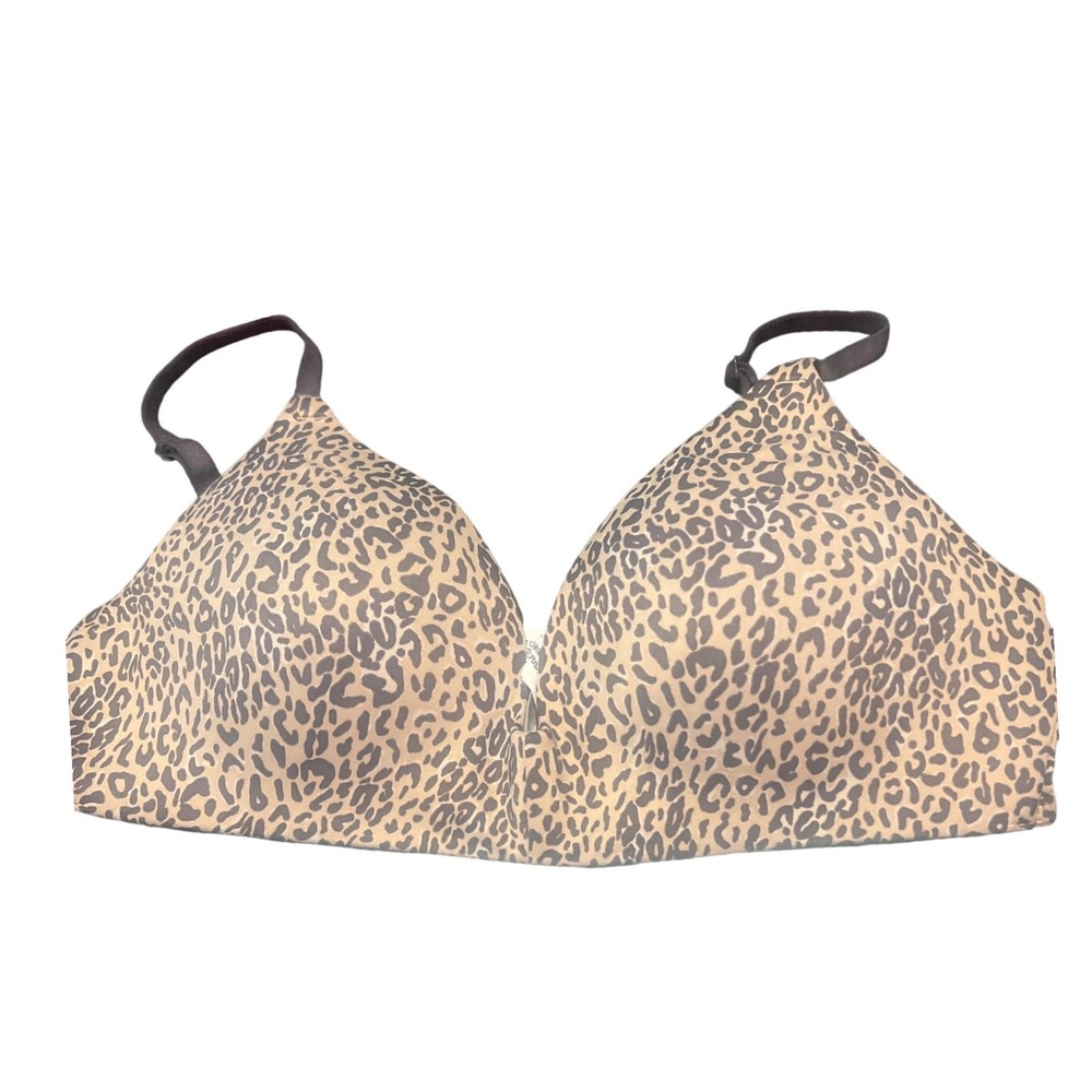 Victoria's Secret & PINK Bra Bundle 36B Burgundy Underwire & Leopard Wireless‎ - Picture 4 of 5